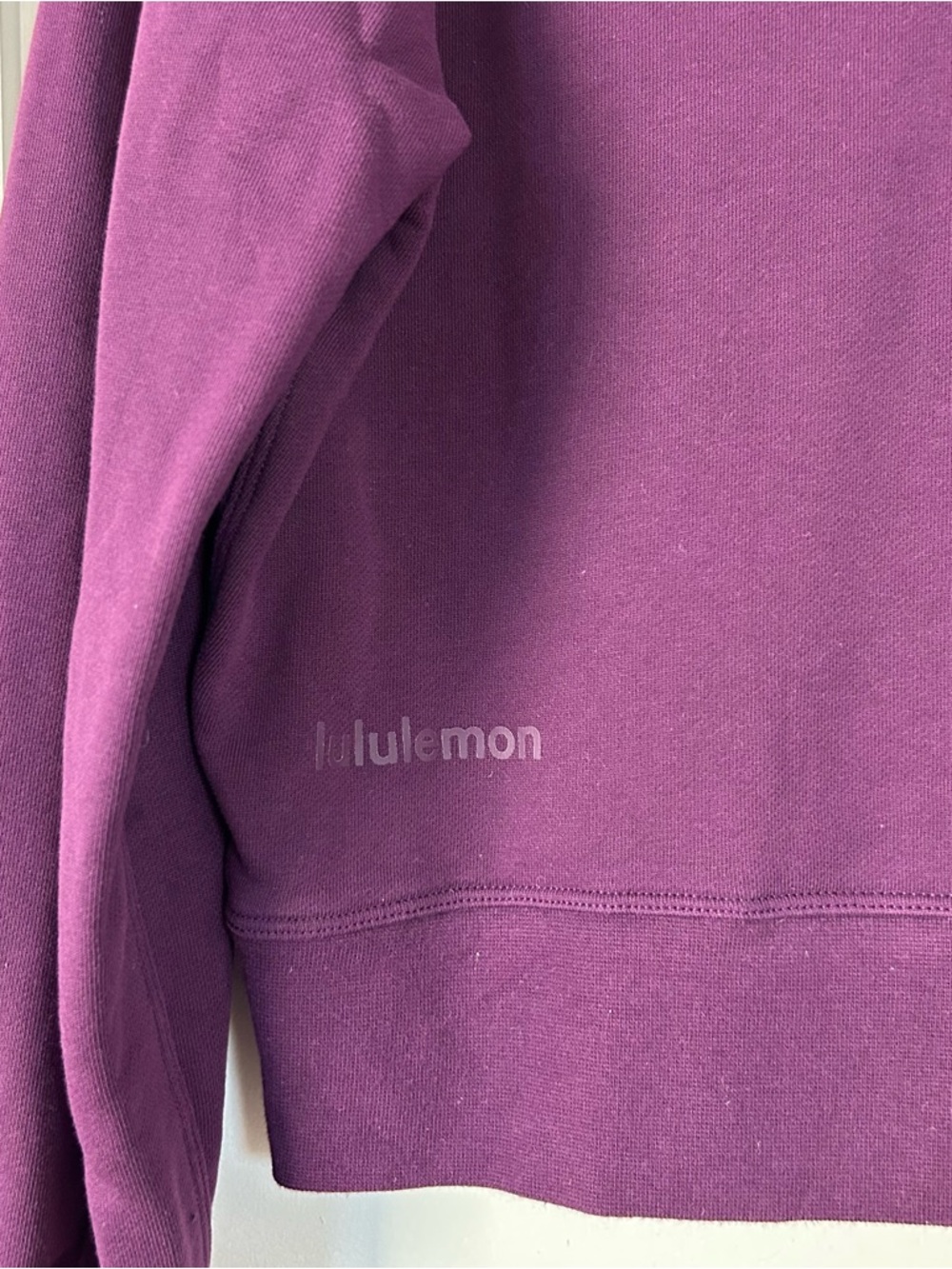 Lululemon Perfectly Oversized Cropped Crew *French Terry Dramatic Magenta Size 4 - Picture 9 of 9
